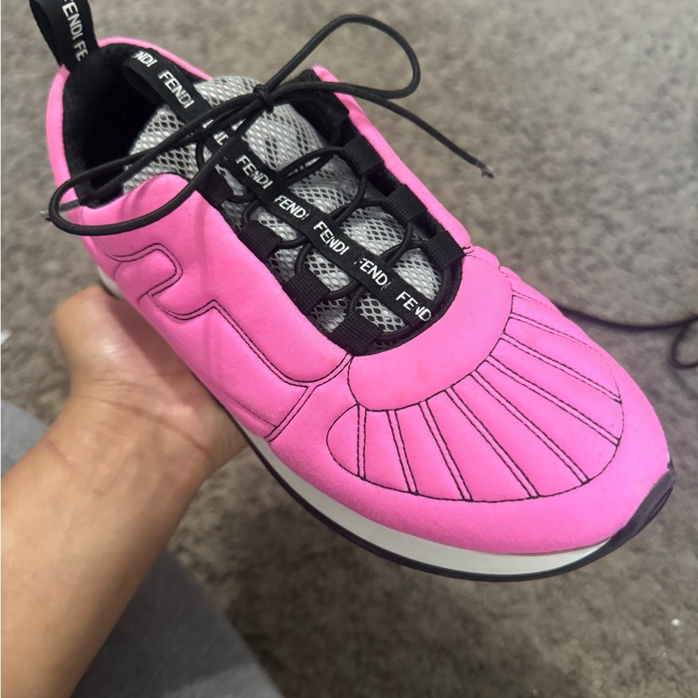 Fendi Vibrant Pink Athletic Shoes